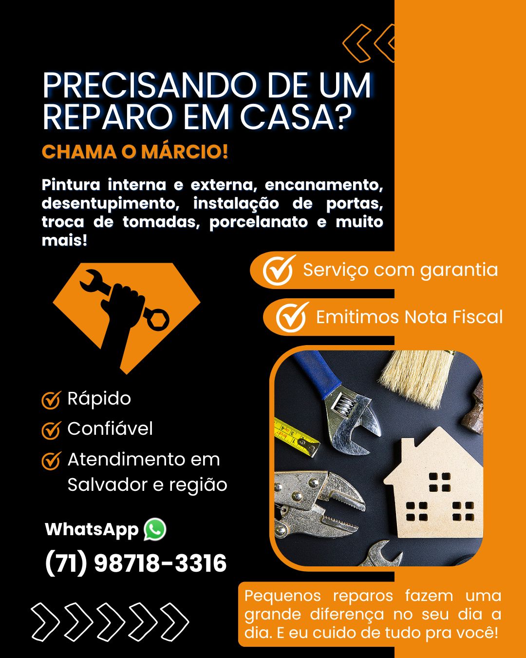 Folheto de reparos residenciais